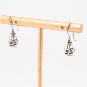 Vintage Sterling Silver Leaf Earrings